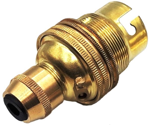 Brass Ceiling Rose With B22 Lamp Holder Set 