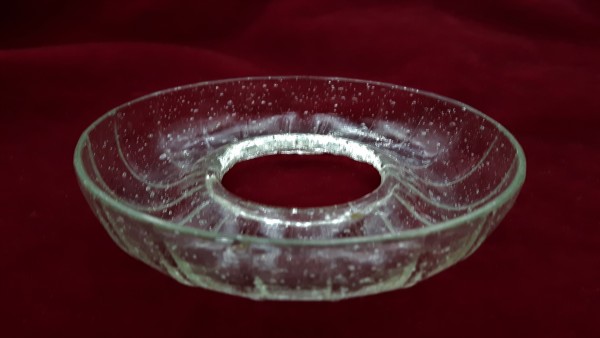Antique Murano Chandelier clear glass pan dish 110mm 