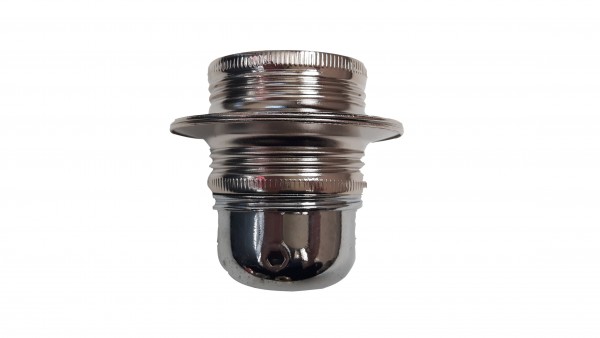 ES E27 Bulb lamp Holder 3 Part Plus Shade Rings In chrome Plated  