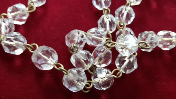 12 inch strand of glass beads ready pinned in brass