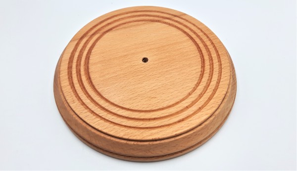 Round wooden ceiling pattress made from American Ash 180mm