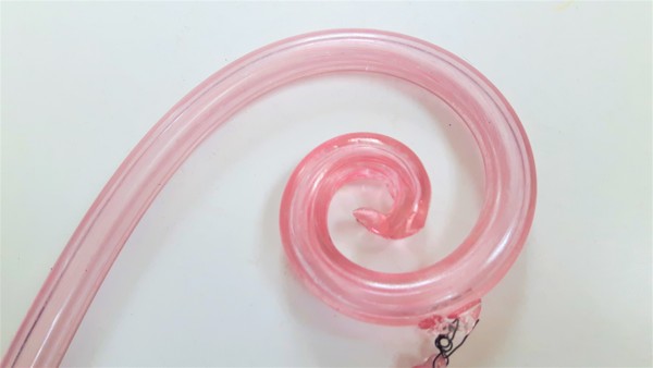 Pink Venetian Chandelier Crook scroll and drop 