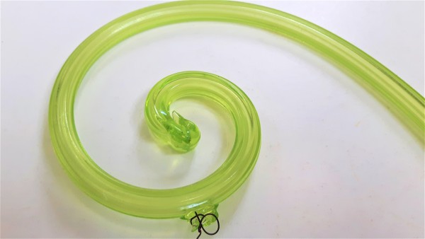 Green Murano Chandelier Crook scroll and drop