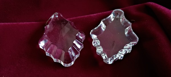 Antique Chandelier Crystal Slab Drop