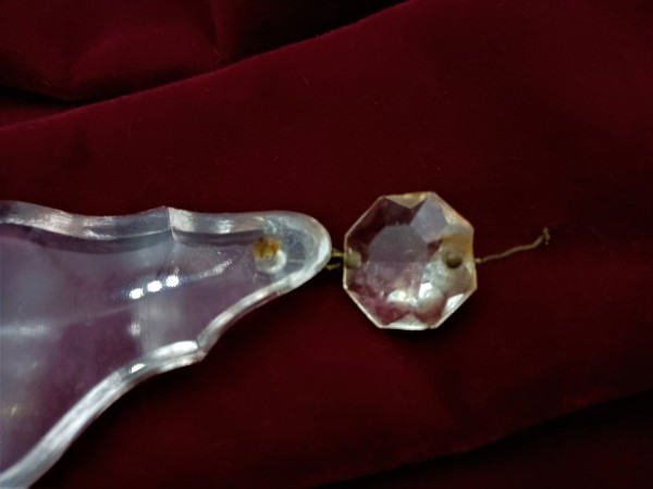 Vintage Chandelier Crystal Slab Drop