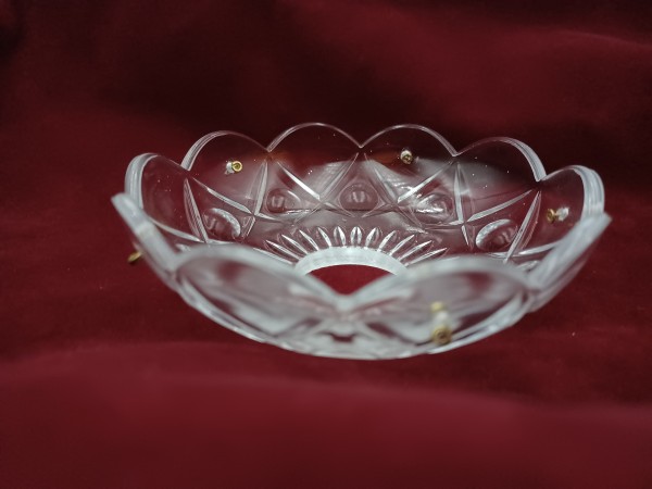 VINTAGE CHANDELIER PRESSED GLASS BOWL