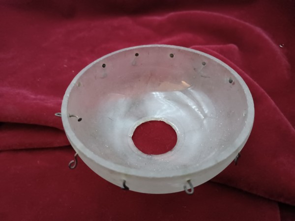 vintage chandelier frosted glass grease pan