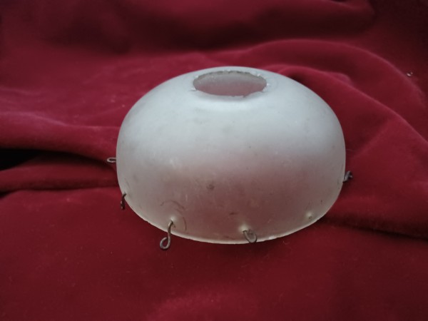 vintage chandelier frosted glass grease pan