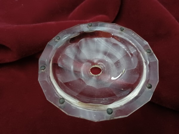 OLD CHANDELIER GLASS PATTERN SAUCER 