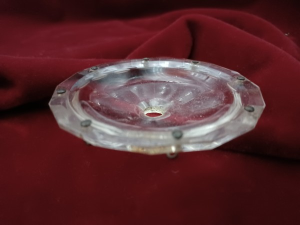 OLD CHANDELIER GLASS PATTERN SAUCER 