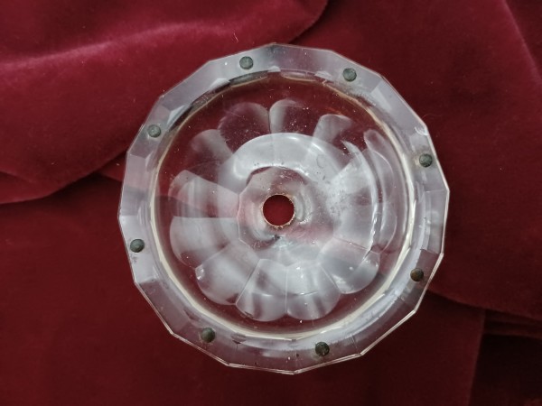 OLD CHANDELIER GLASS PATTERN SAUCER 