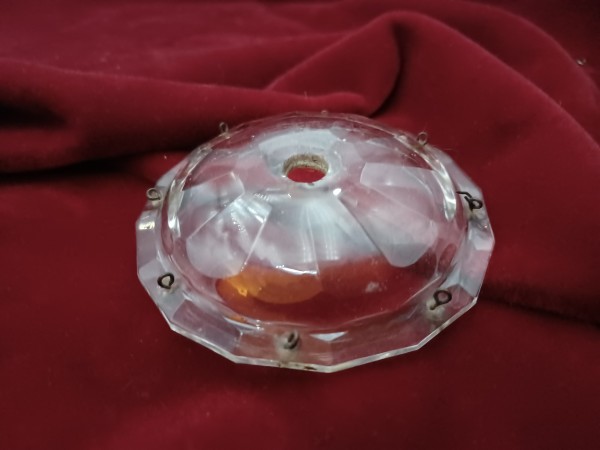 OLD CHANDELIER GLASS PATTERN SAUCER 
