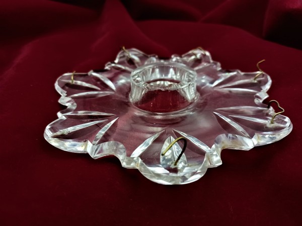 Hand cut glass Victorian bobeche