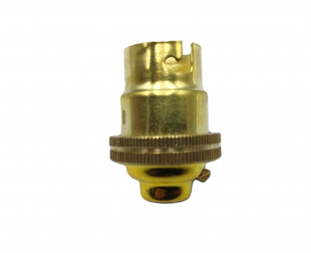 B22 Brass Lamp Holder Large Bayonet Cap PLAIN SKIRT 