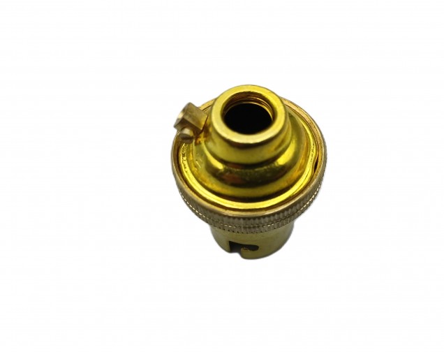 B22 Brass Lamp Holder Large Bayonet Cap PLAIN SKIRT 