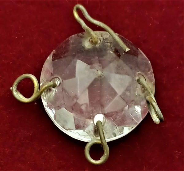 Chandelier Crystal Divider Round Button 4 Way Vintage