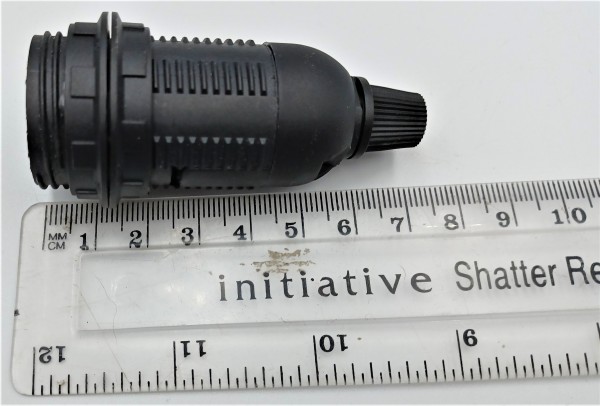 Cord grip Lamp Holder E14 SES Threaded Skirt With Shade Rings M10 Base In Black x 2