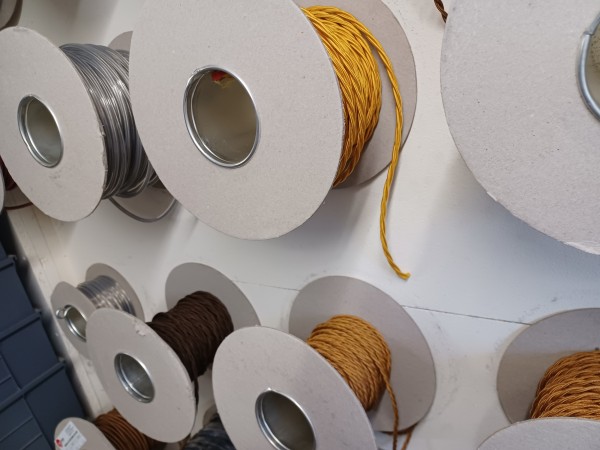 Braided silk flex silk woven electric cable in Copper 0.75mm