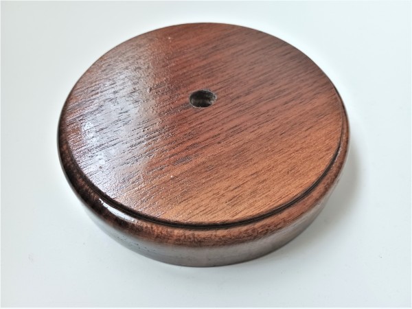 Mahogany Wooden Ceiling Pattress Round 130mm Varnished