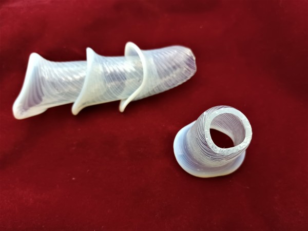 Murano Glass Snake Arm Sleeves Milky Blue Pack Of Four