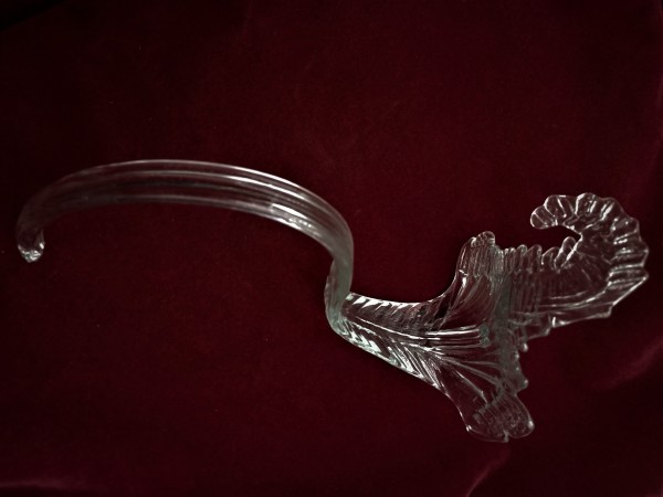 Italian large Clear Chandelier twisted scroll Leaf  