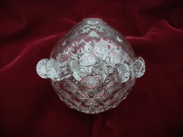 Murano Chandelier Centre Stem Ball antique Clear Glass