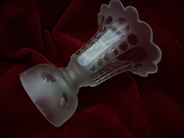 Chandelier frosted glass canopy