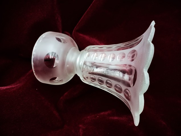 Chandelier frosted glass canopy