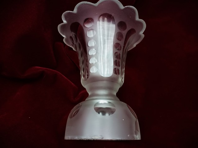 Chandelier frosted glass canopy