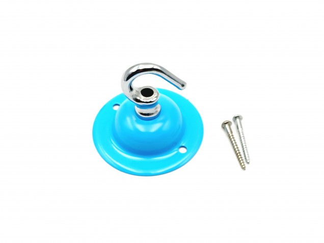 Blue and chrome ceiling rose hook large or small with optional chain