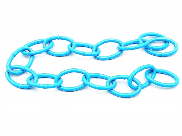 Blue and chrome ceiling rose hook large or small with optional chain