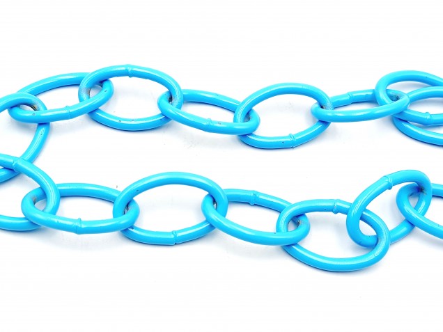 Blue and chrome ceiling rose hook large or small with optional chain