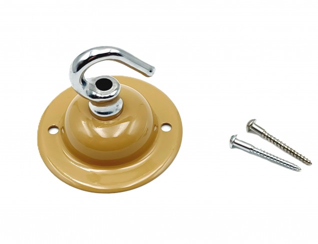 Beige and chrome ceiling rose hook large or small with optional chain 