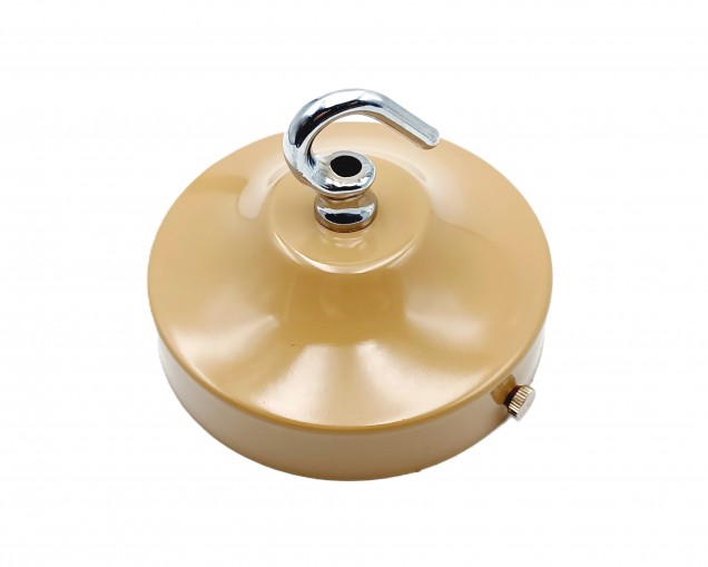 Beige and chrome ceiling rose hook large or small with optional chain 