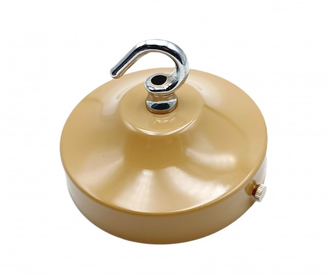 Beige and chrome ceiling rose hook large or small with optional chain 