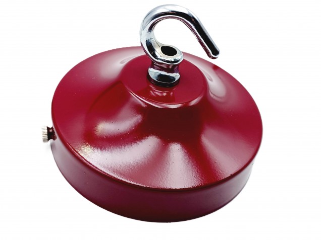 Burgundy and chrome ceiling rose hook large or small with optional chain 