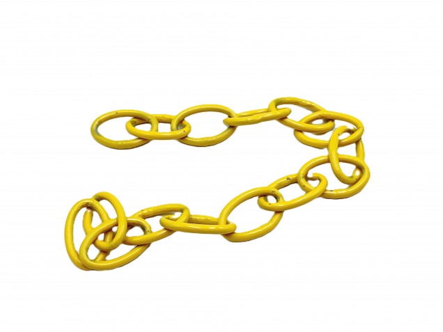 Yellow and chrome ceiling rose hook large or small with optional chain