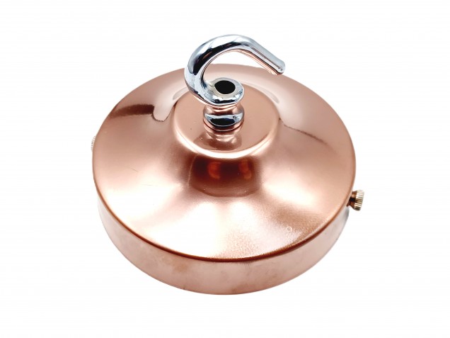 Copper and chrome ceiling rose hook large or small with optional chain