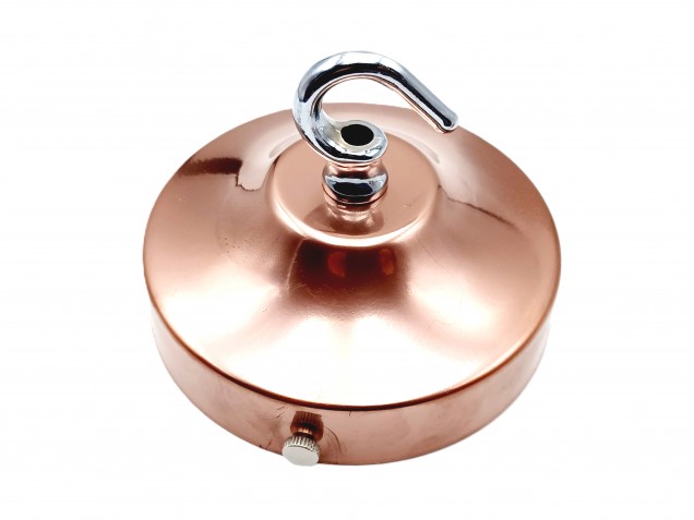 Copper and chrome ceiling rose hook large or small with optional chain