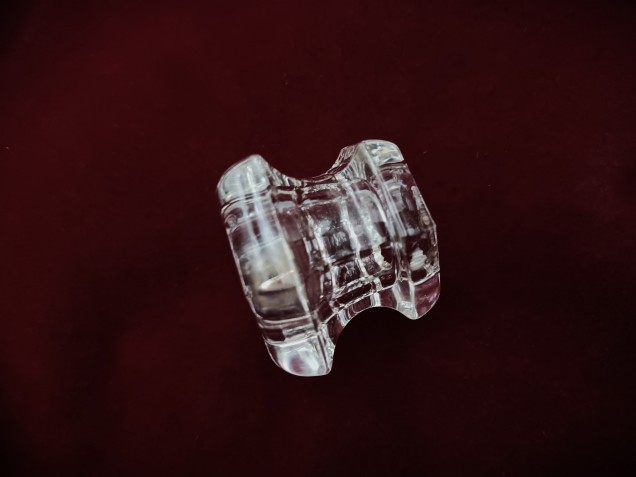 Victorian Chandelier Glass Stem collar 