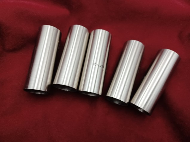 Nickel Tube sleeve chandelier candle cover 80mm x 27mm 