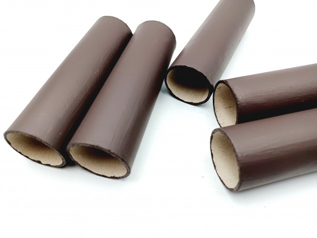 Chandelier Candle Tubes Brown Card 100mm x 26mm 