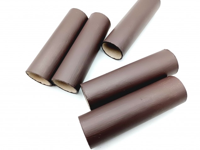 Chandelier Candle Tubes Brown Card 100mm x 26mm 