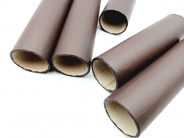 Chandelier Candle Tubes Brown Card 100mm x 26mm 