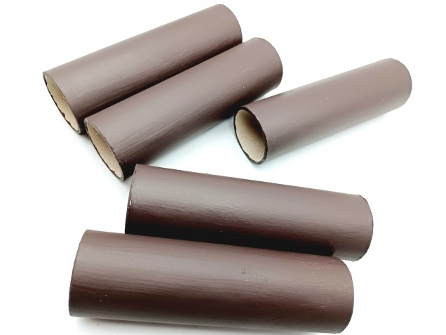 Chandelier Candle Tubes Brown Card 100mm x 26mm 