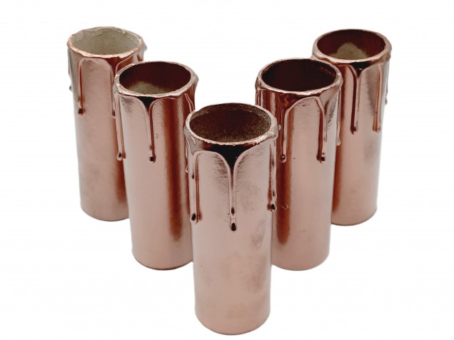 Candle Tubes copper Drip Card 100mm x 32mm 5 pack