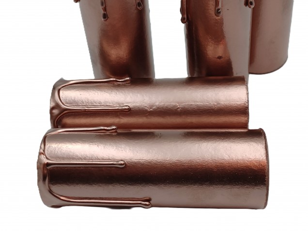 Candle Tubes copper Drip Card 100mm x 32mm 5 pack