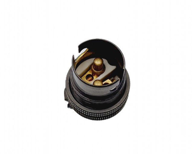 Lamp holder dark bronze SBC B15 earthed half inch base thread