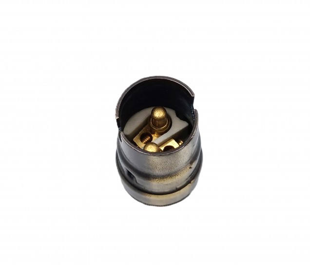 Candle lamp holder SBC B15 brushed antique finish 10MM thread 