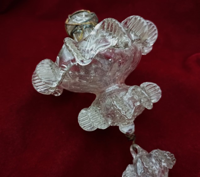 Murano Chandelier Finial And Bottom Ball Circa 1880